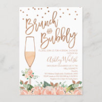 Rose Gold Brunch Invitation à la douche de la mari