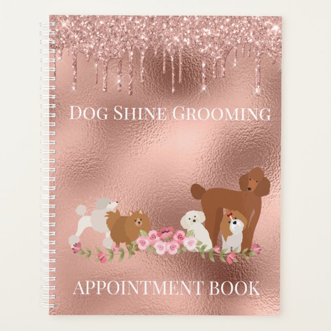 Rose Gold Chien Grooming Parties scintillant pour  (Devant)