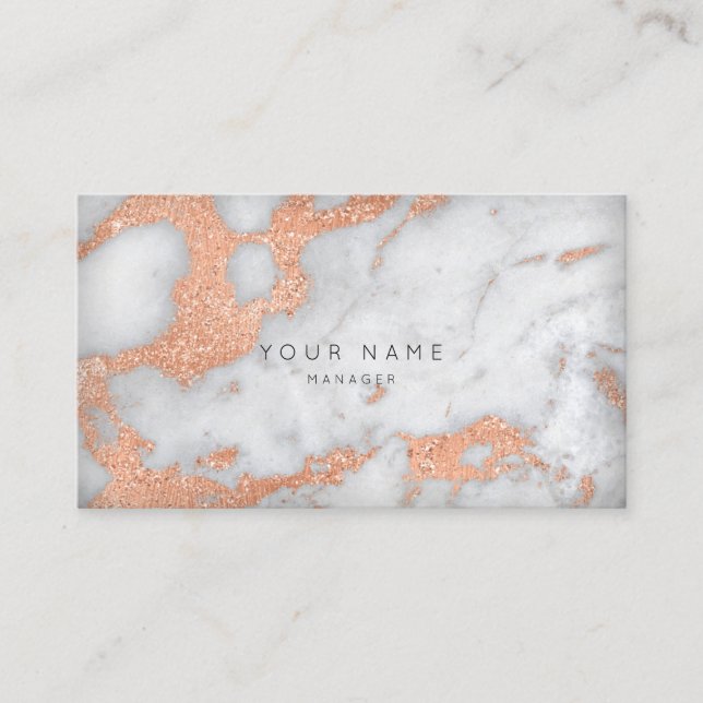 Rose Gold Copper Grey Carrara Marbre Rendez-vous (Devant)