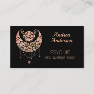Rose Gold Croissant Lune Carte de visite spirituel