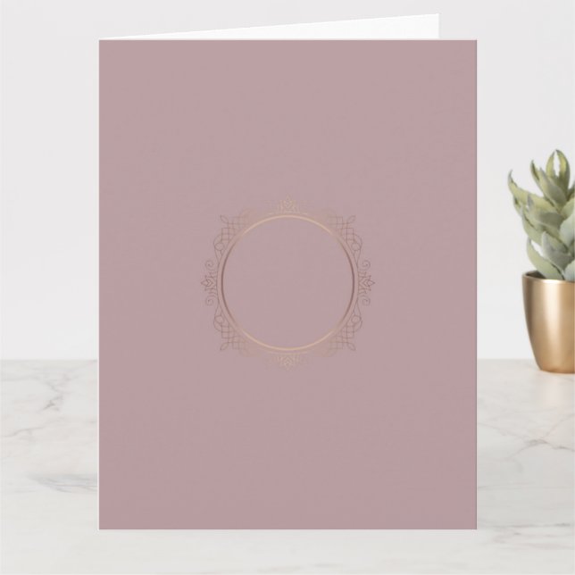 Rose Gold Custom Elegant Modèle vierge tendance (Petite plante)