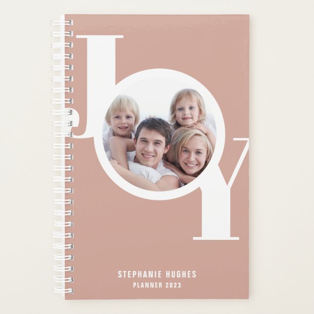 Rose Gold Custom Photo 2023 Planner (Devant)