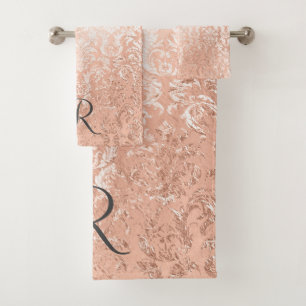Rose Gold Damassé Monogrammé