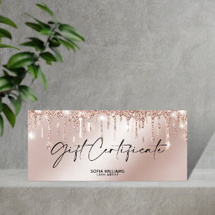 Rose Gold Drift Certificat cadeau Carte cadeau ajo