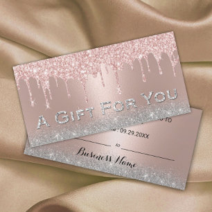 Rose Gold Drives Parties scintillant argent Certif