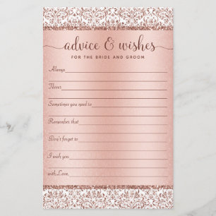 Rose Gold Elégant Mariage Conseils Vœux 