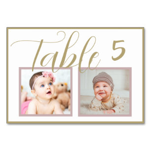 Rose Gold Elegant Wedding Numéro de la table photo