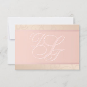 Rose Gold et Blush Monogram Merci Cartes