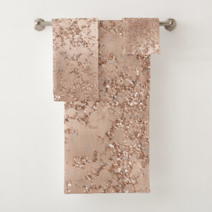 Rose Gold Fard Rose Glamour Paillettes Crackle Chi