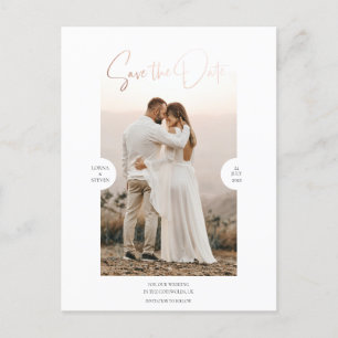 Rose Gold Foil Effect Script Enregistrer la carte
