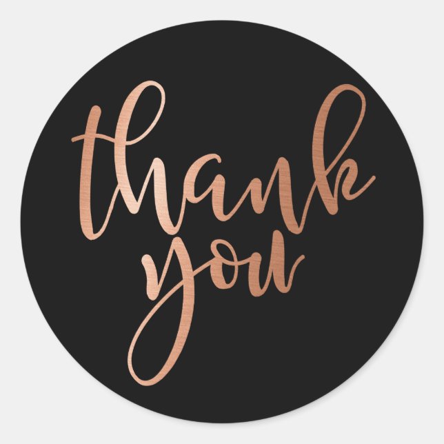 Rose Gold Foil ,  merci, Autocollant (Devant)