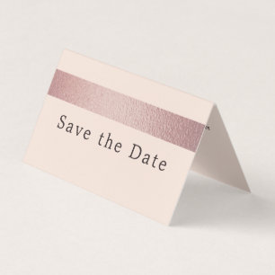 Rose Gold Foil Stripe Photo Enregistrer La Carte D