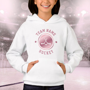 Rose Gold Girls Hockey Team Nom et numéro mignon