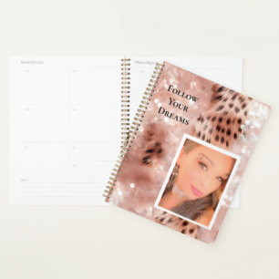Rose Gold Glitzy Pink Leopard Votre photo