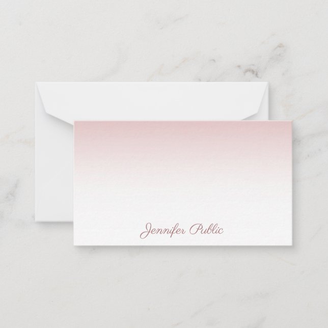Rose Gold manuscrit Nom de script Élégant Modèle (Devant)