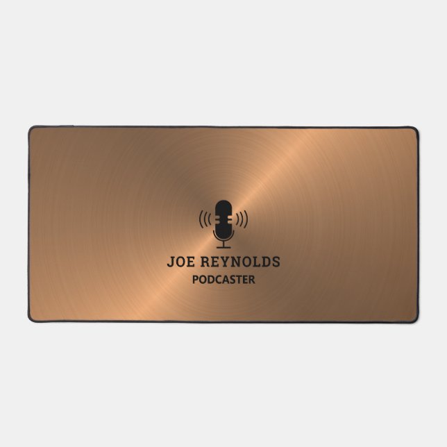 Rose Gold Metal Effet, Podcaster, Podcast (Recto)