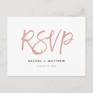 Rose Gold Modern Fairytale Wedding Carte Postale R