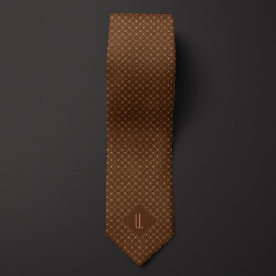 Rose Gold Monogramme Diamond Motif Cravate