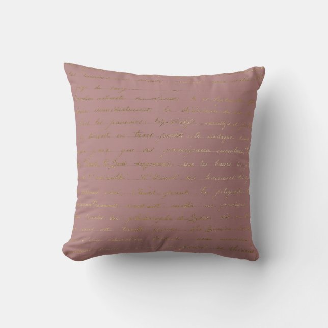 Rose Gold Paris Coussin décoratif . (Recto)