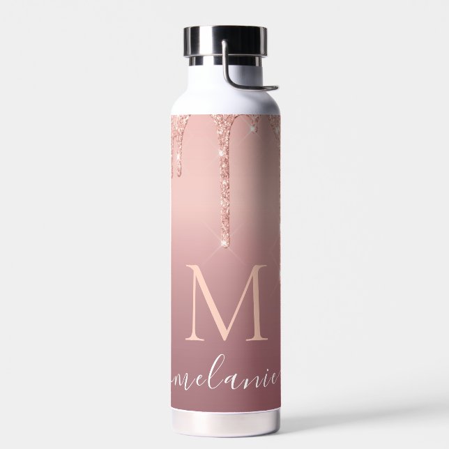 Rose Gold Parties scintillant Bouteille d'eau pers (Gauche)