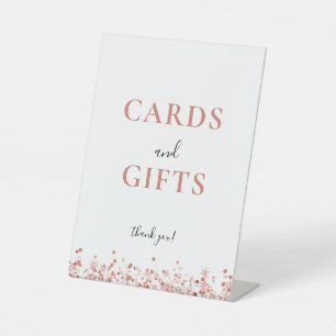 Rose Gold Parties scintillant cartes signes cadeau