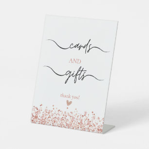 Rose Gold Parties scintillant cartes signes cadeau