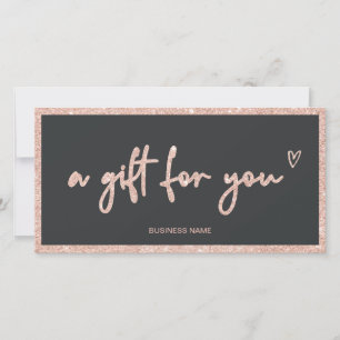 Rose Gold parties scintillant coeur gris logo cade