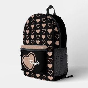 Rose Gold Parties scintillant Coeur sac à dos pers