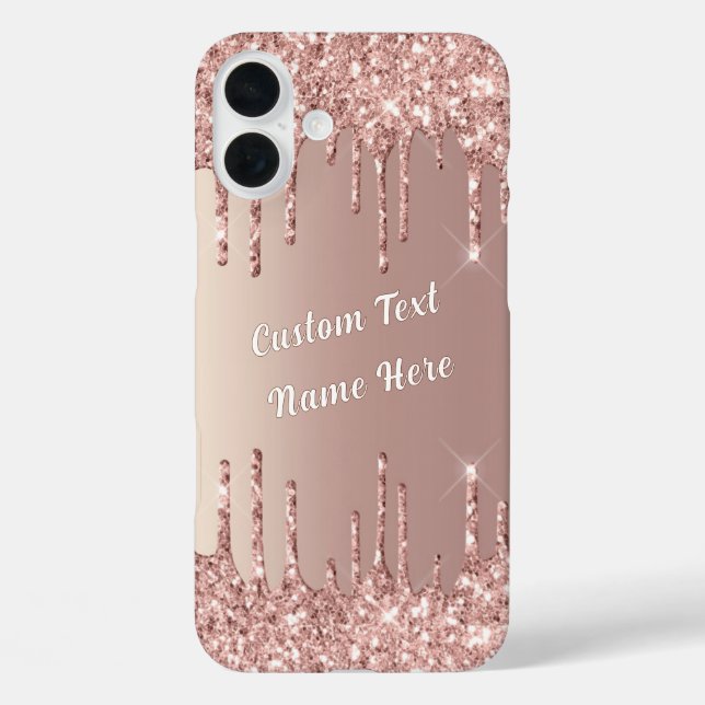 Rose Gold Parties scintillant coque iphone Sparkly (Verso)