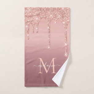 Rose Gold Parties scintillant Serviettes de bain P