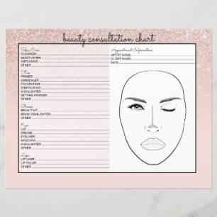 Rose Gold Pink Parties scintillant Ombre Beauté Co