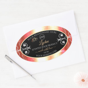 Rose Gold Produit Étiquettes Diamants Noir avec lo