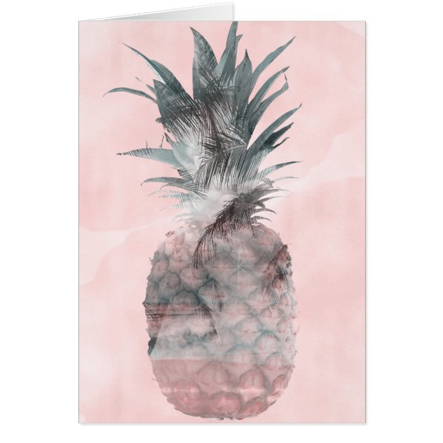 Rose Gold rose Tropical Eté Ananas Merci (Devant)