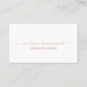 Rose Gold Signature Elegant Carte de visite