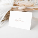 Rose Gold Simple Minimaliste Merci de fête de la m<br><div class="desc">Ce carte de remerciements de fête de mariée minimaliste et simple en or rose est parfait pour un mariage moderne. Le design sobre et élégant présente une typographie de script classique et sophistiquée en or rose.</div>