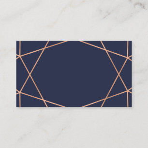 Rose Gold sur les cartes d'escorte Mariage géométr