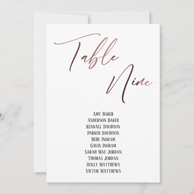 Rose Gold Table d'écriture manuscrite Neuf Sièges (Devant)