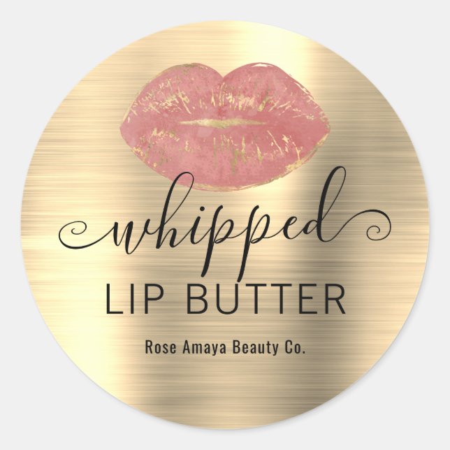 Rose Gold Whipped Lip Butter Étiquette de produit (Devant)