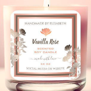 Rose Gold White Produit Emballage Étiquette Flouri