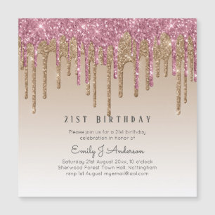 Rose goutte Parties scintillant or 21ème anniversa