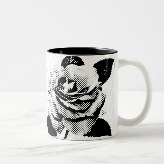 Rose Gravé Mug à deux tons (Droit)