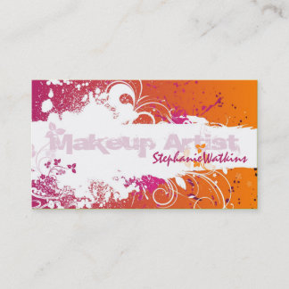 Rose grunge d'éclaboussure de carte de visite de