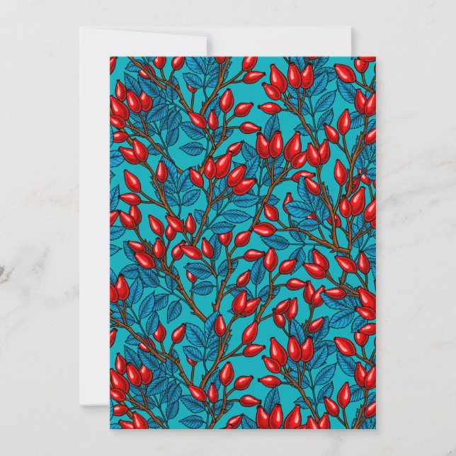 Rose hips, red and blue (Devant)
