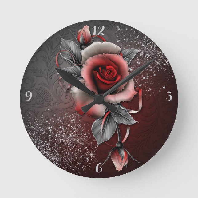 *Rose - Horloge ronde (moyenne) (Recto)