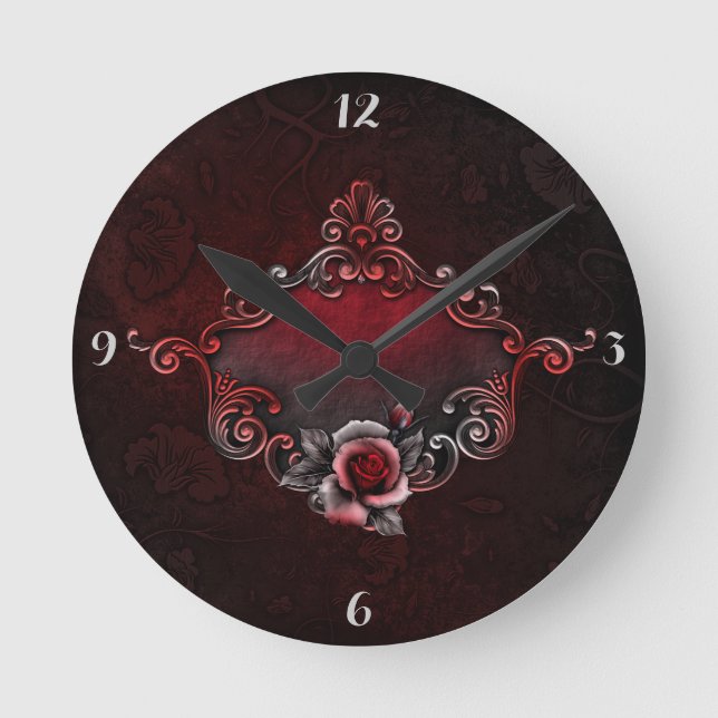 *Rose - Horloge ronde (moyenne) (Recto)
