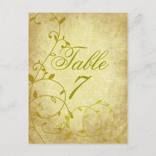 Rose II Vin Cracket Vintage Numéro de table Pos de