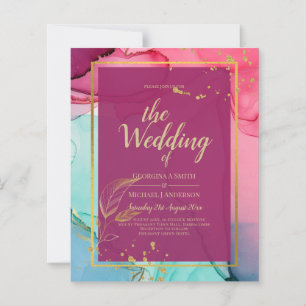 ROSE intense Turquoise OR OR MARIAGE Encre d'alcoo