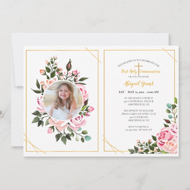 Rose : Invitation à une photo religieuse (Devant)