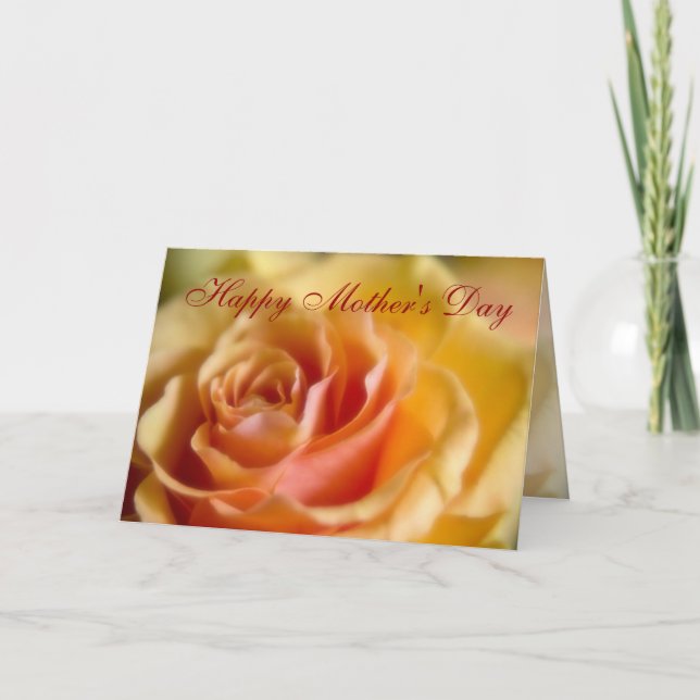 Rose jaune ・ Bonne carte de fête des mères (Devant)