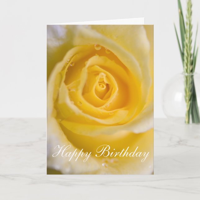 Rose jaune ... carte (Devant)